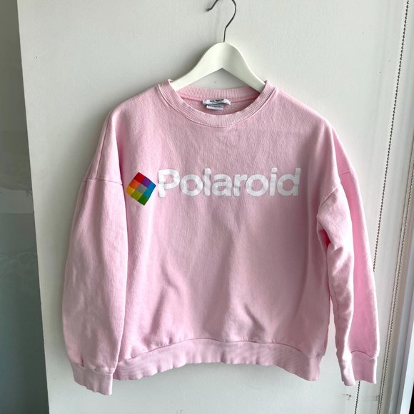 Polaroid logo pink crew-neck sweatshirt - Picture 1 of 5